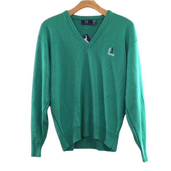 Sweaters | Pga Tour Vintage Green Knit 